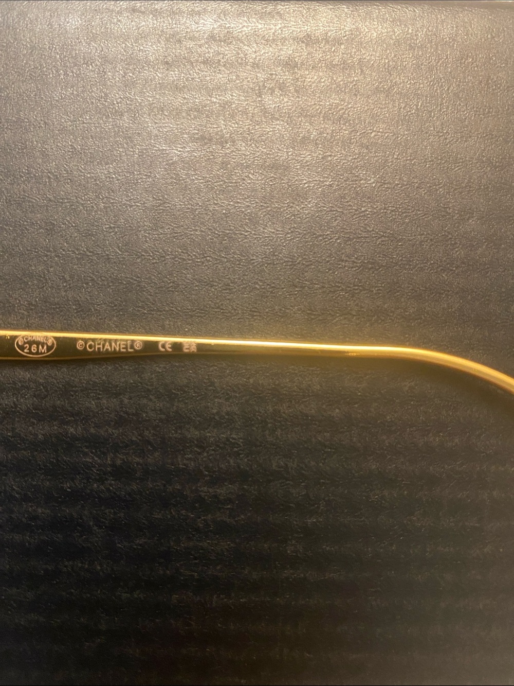 Chanel Rimless Shield Sunglasses Gray Gradient Lens Gold CC Logo - Picture 6 of 7